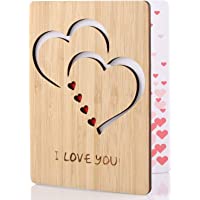 Los mejores  - Tarjeta de Felicitación- Tarjeta de Felicitación de Madera- Bambú Real y Tarjeta de Felicitación de Madera- Utilizada…